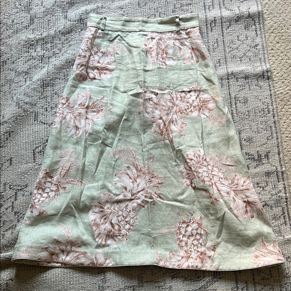 Zimmermann Pastel Green and Pink A-Line Skirt